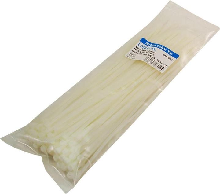 Produktbild LogiLink Kabelbinder, 100 Stk. (Kunststoffkabelbinder, 300 mm, 100 Stk.)