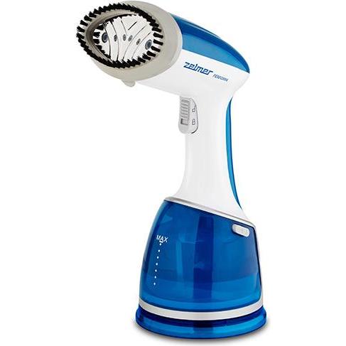 Zelmer ZGS1700 Kleidungsdampfglätter Tragbare Dampfbürste, Dampfglätter, Blau, Weiss