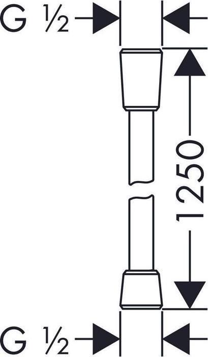 Produktbild hansgrohe HG Brauseschlauch ISIFLEX 1250mm polished gold optik (125 cm)