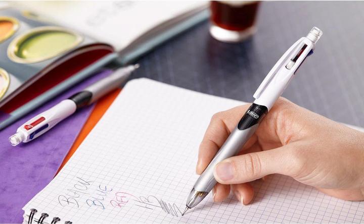 Produktbild Bic Kugelschreiber M/HB 942104 4Colours Multifun. 12 Stück (Weiss, Grau, 12 x)