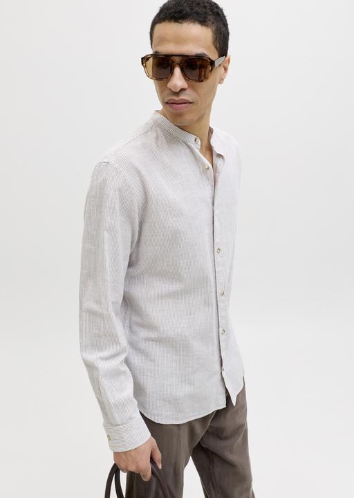 Actual product image Jack & Jones Jjesummer Linen Blend Band Shirt L/S Sn (XL)