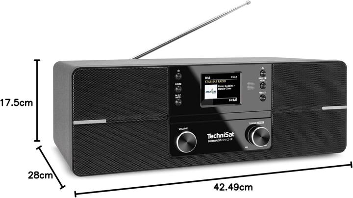 Produktbild TechniSat Digitradio 371 CD IR (Internetradio, DAB+, FM, Bluetooth)