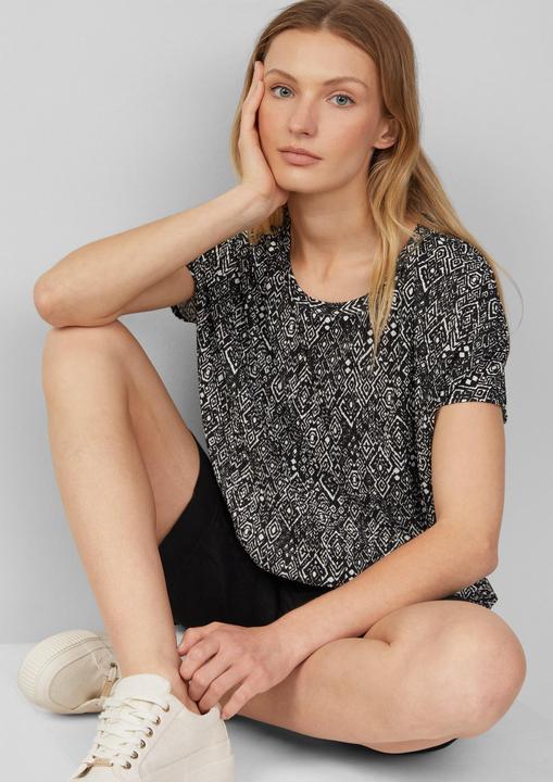 Produktbild S.Oliver T-Shirt Plissiertes T-Shirt im Relaxed Fit (40)
