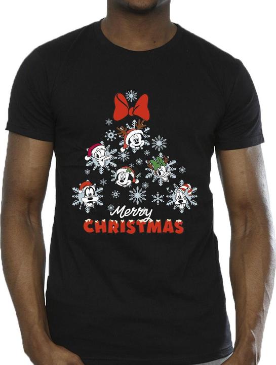 Actual product image Disney Mens Mickey Mouse And Friends Christmas Tree T-Shirt (M)
