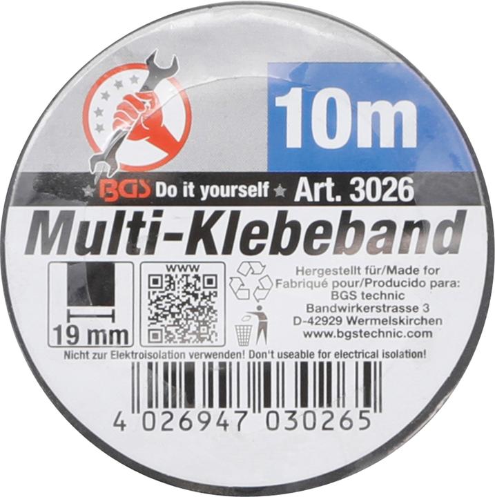 Actual product image BGS Multi-Adhesive Tape | black | 19 mm x 10 m (19 mm)