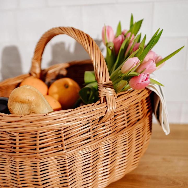 Image du produit Creative Home Grosser handgeflochtener Picknickkorb mit Henkel