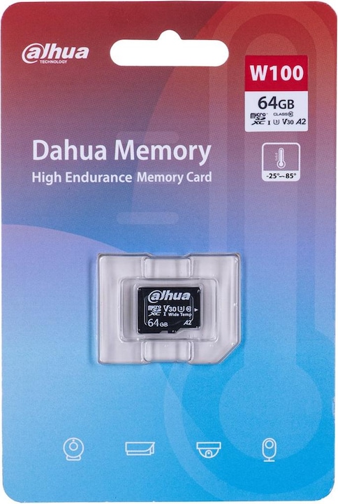 Productafbeelding Dahua TF-W100-64GB microSD kaart 64GB (64 GB, microSD, U1, UHS-I)
