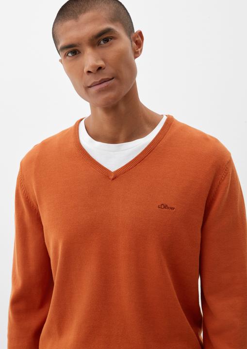 Produktbild s.Oliver Strickpullover Feinstrickpulli mit V-Ausschnitt (S)