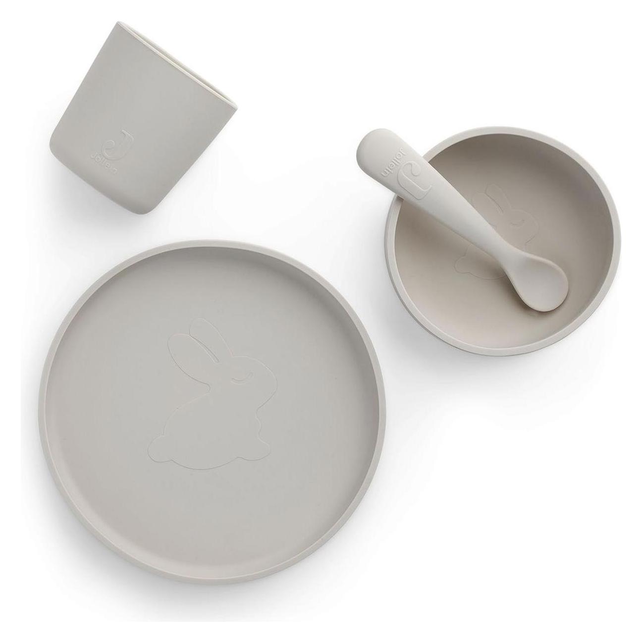 Jollein, Kinderservies + Bestek, Kinderservies Siliconen 4-delig