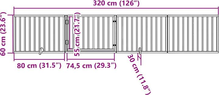 Nutritional values and ingredients vidaXL Hundetor (2 - 320 cm)
