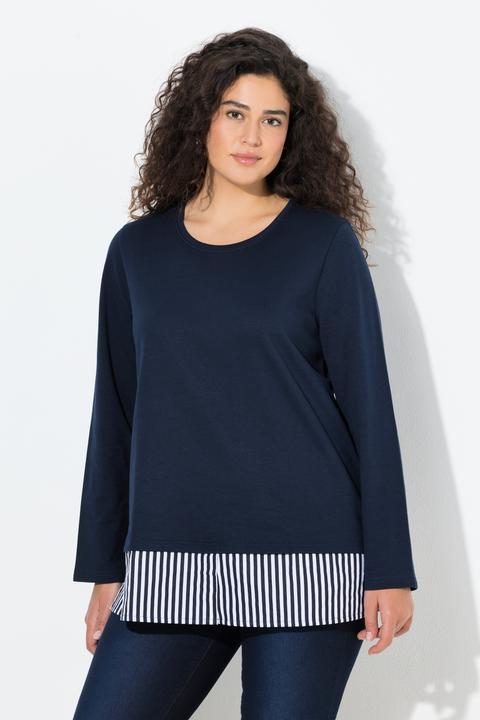 Produktbild Ulla Popken Sweater, Blusensaum, Rundhals, Langarm (68)