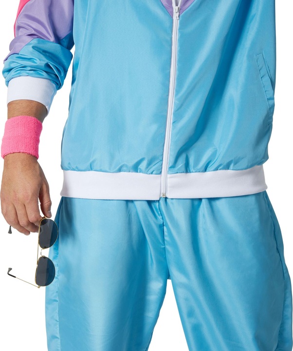 Produktbild tectake Herrenkostüm Retro 80er 90er Jahre Jogginganzug Set (S)