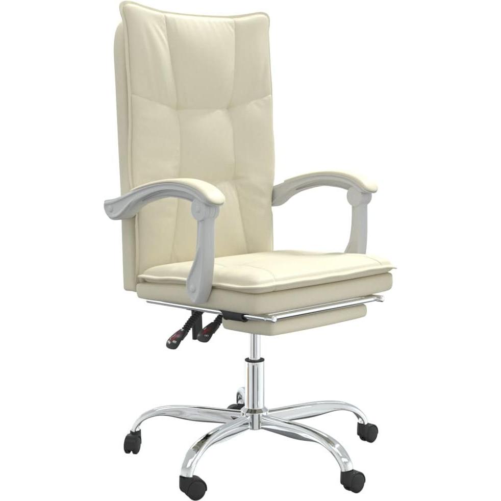 Vidaxl Beige Bürostuhl, Bürostuhl Mit Liegefunktion (46.50 - 56 Cm)