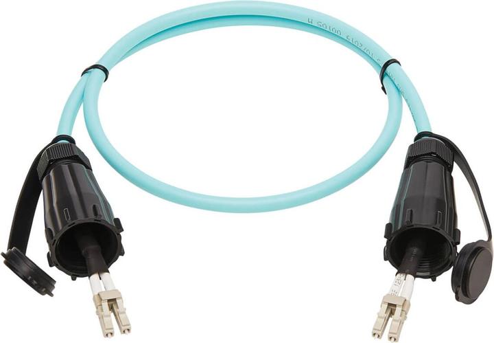 Eaton 10Gb Rigid Industrial Duplex Multimode 50/125 OM3 Fiber Patch Cable LC/LC - IP68 Aqu (1 m)