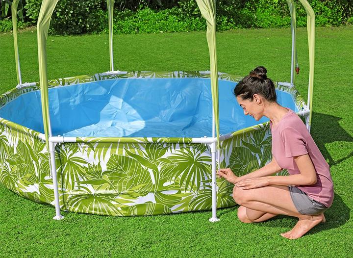 Actual product image Bestway Steel Pro Pool with UV sun protection