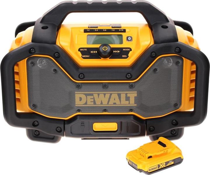 Immagine prodotto DeWalt DCR 027 N Batteria radio DAB+ 10.8-18.0 V + 1x batteria 2.0 Ah - senza caricabatterie (DAB, FM, Bluetooth)