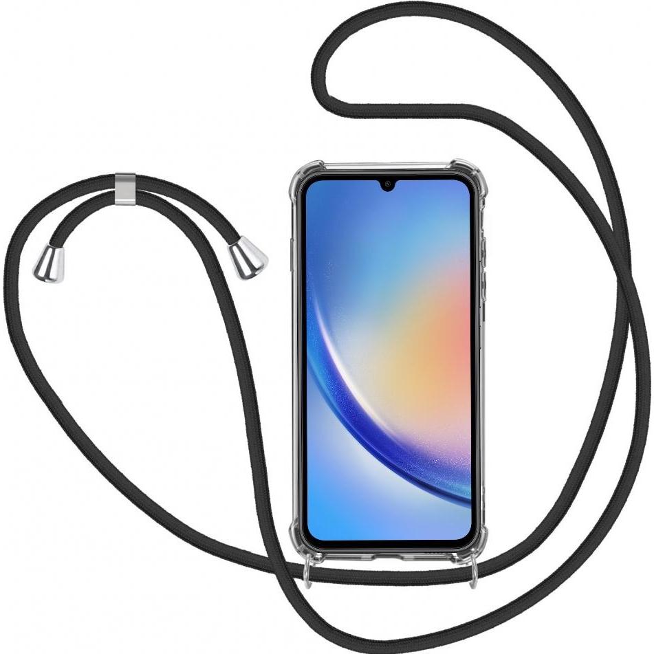 Screenguard Samsung Galaxy A34 5G Loopster Necklace Hülle, Handykette, Transparent
