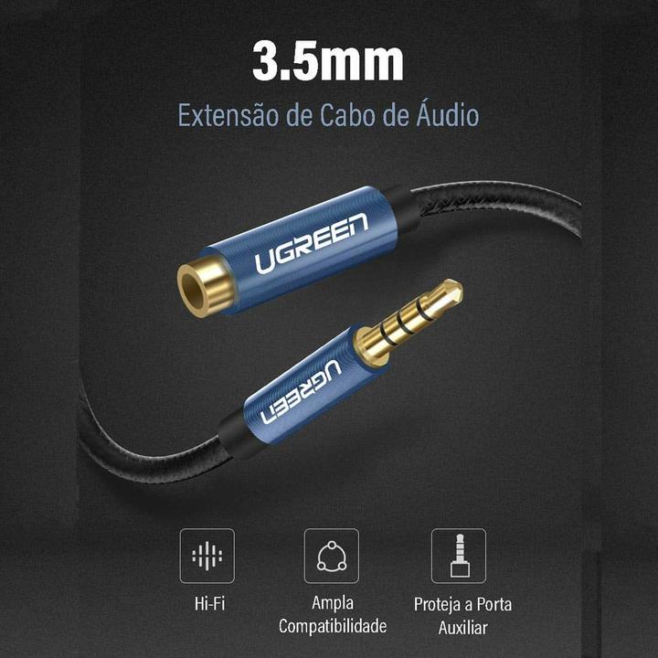 Actual product image Ugreen 3.5mm jack - 3.5mm jack (2 m, Extension)