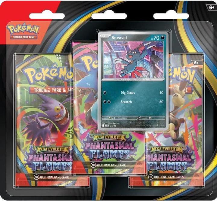 Produktbild Pokémon - ME02 Mega Evolution: Phantasmal Flames - Blister 3P (POK10187-101) (Englisch, Blister Pack)