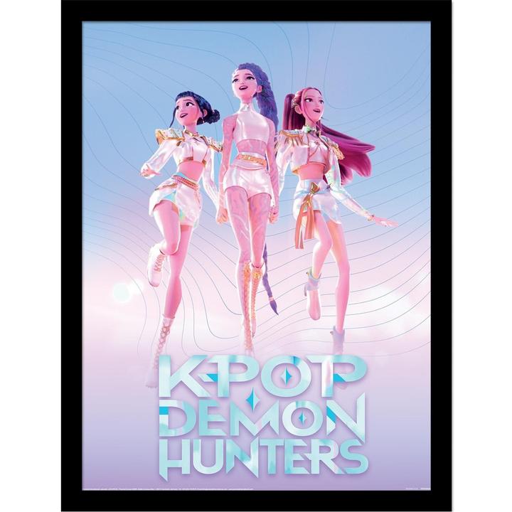 Immagine prodotto K-Pop Demon Hunters Trio Poster Incorniciato (40 x 30 cm)