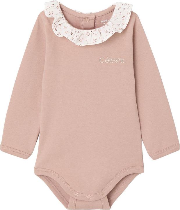 Produktbild Vertbaudet Bio-Kollektion: 2er-Pack Baby Bodys mit gemustertem Volantkragen (68)