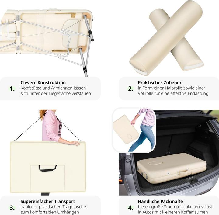Actual product image tectake 3 Zonen Massageliege