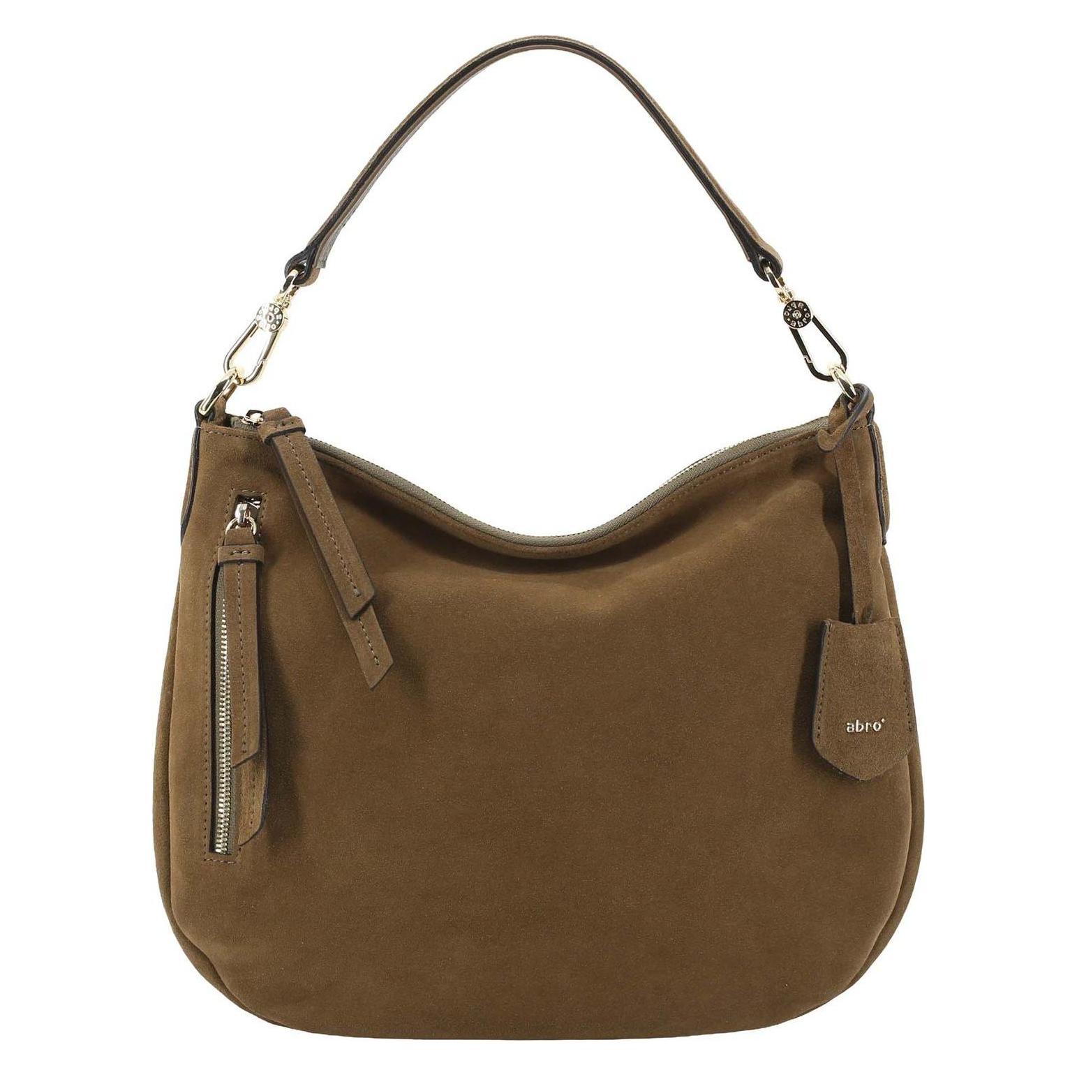 Abro, Damen, Handtasche, Leather Suede Tote Bag Juna, Braun