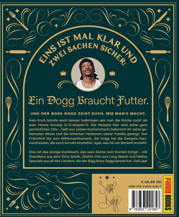 Immagine prodotto Panini Snoop Dogg: Vom Gangsta zum Gourmet (Tedesco, Cane Snoop, Stefan Dinter, 2022)