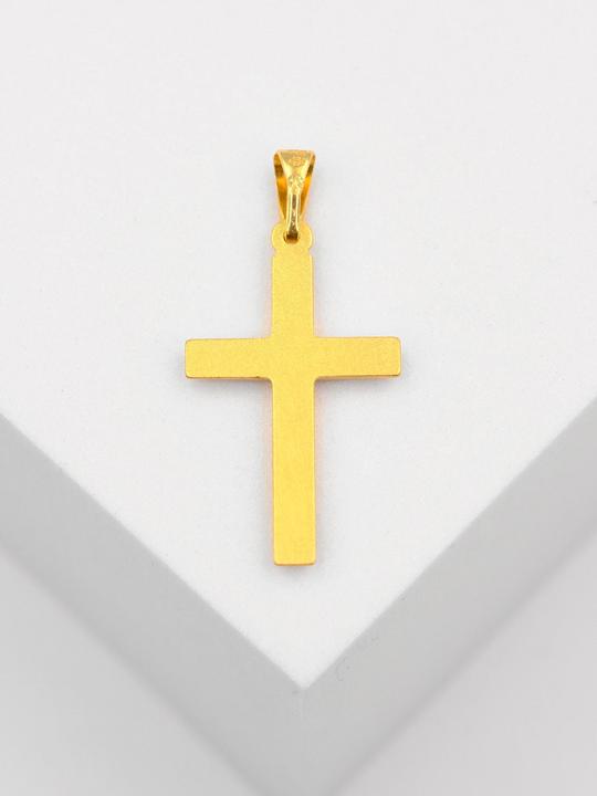 Image du produit Muau Pendant cross yellow gold 750, 26x12mm (Or jaune 750/18K)