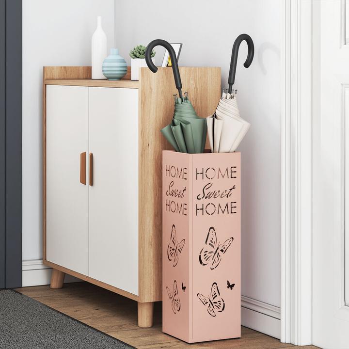 Immagine prodotto vidaXL Portaombrelli Rosa Metallo Medio Intarsi decorativi