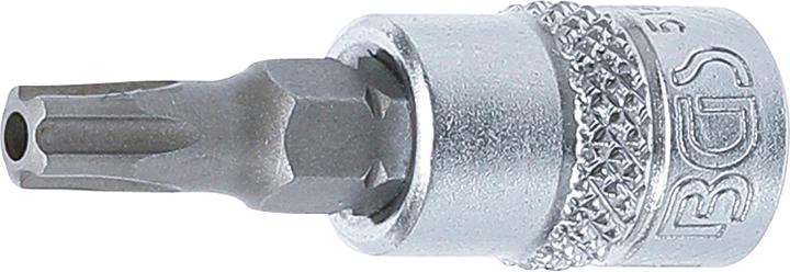 Actual product image BGS Bit Socket 6.3 mm (1/4") Drive T-Star tamperproof (for Torx) TS27 (Inner square)