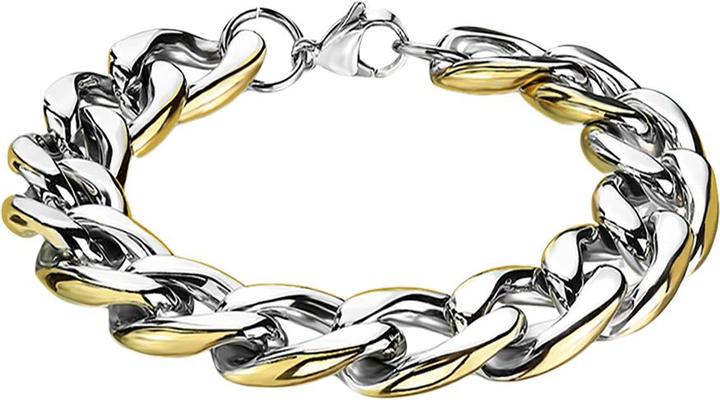 Produktbild Star Piercing Armband silber mit Goldrand (20.30 cm, ohne Messing)