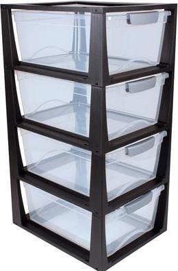 Produktbild Sunware Omega Drawer unit 11L transparent schwarz (11 l)