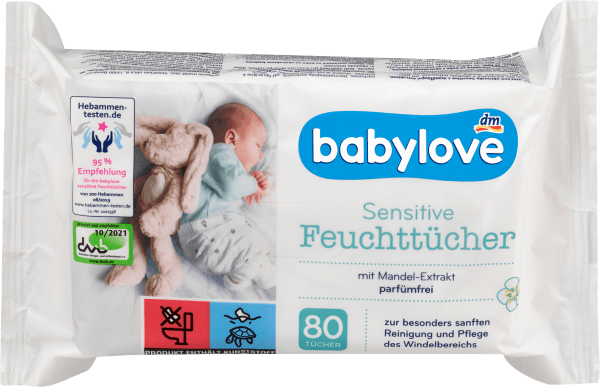 dm babylove Sensitive Feuchttücher (320 Stück)