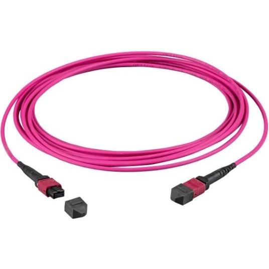 EFB Elektronik MTP¬-F/MTP¬-F 24-Fasermatrix Patchkabel OM4 LSZH erika-violett, Code A, 10m (UTP, CAT6, 10 m), Netzwerkka...