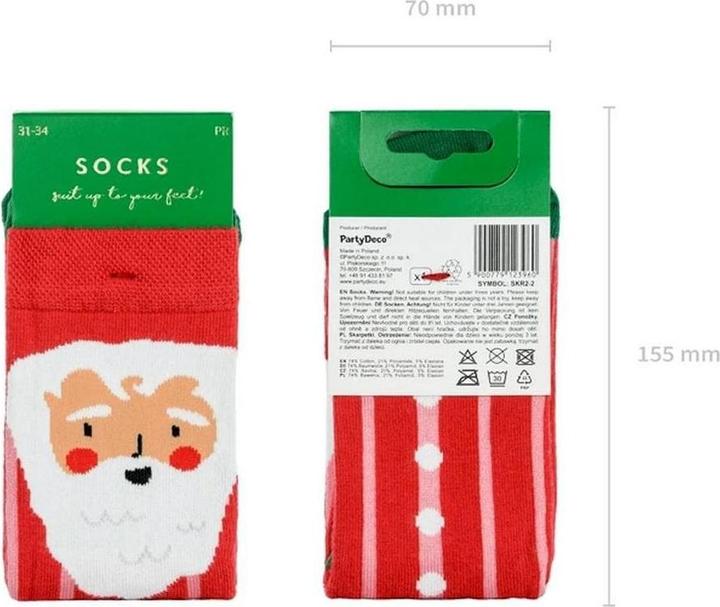 Produktbild Partydeco Socks Santa, mix, 27-30 (1 pkt / 1 pc.) (Einzelpack, 27 - 30)