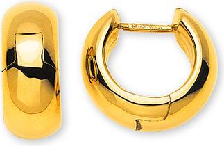 Immagine prodotto Natsumi Schmuck Orecchini a cerchio pieghevoli in oro giallo 18K/750 Ø 17 mm (Oro giallo 750/18 K Oro giallo)