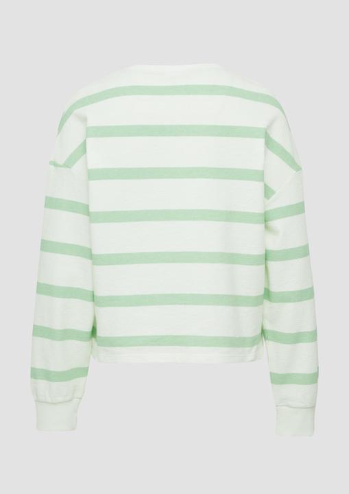 Produktbild S.Oliver Sweatshirt Sweatshirt mit Streifen und überschnittener Schulter (XL)
