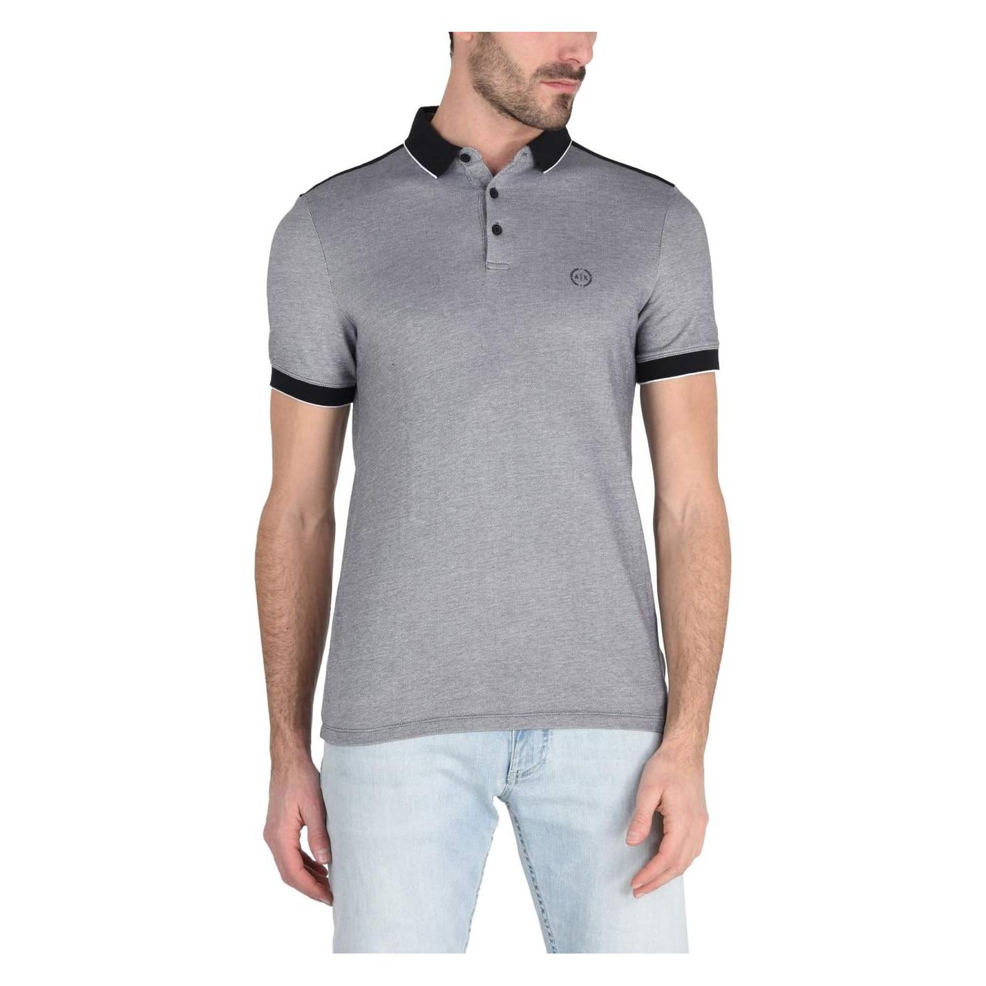 Armani Exchange, Herren, Shirts, 8nzf76 Z8m5z Korte Mouw Poloshirt Grijs Xs Man, Schwarz, (Xs)