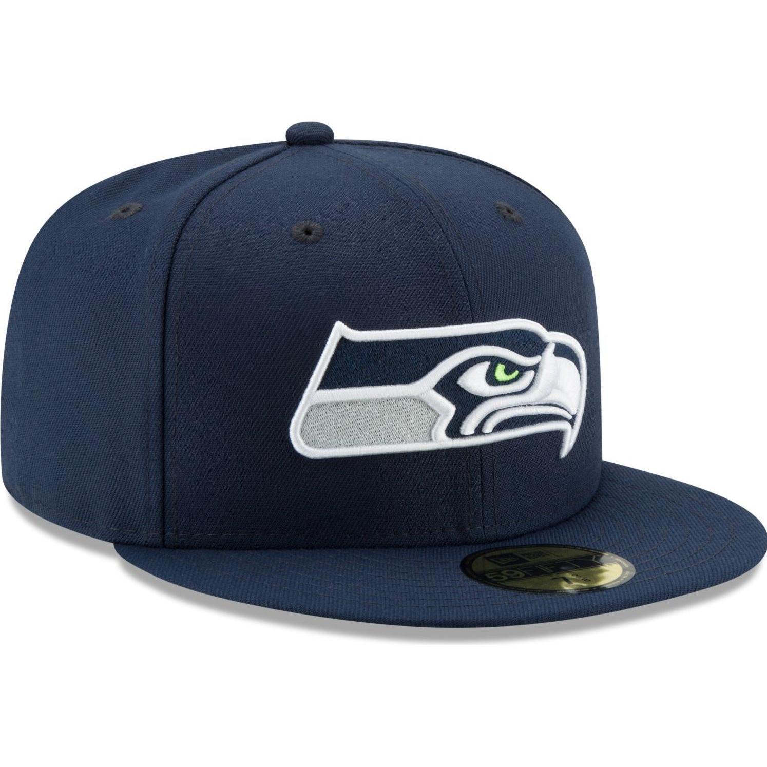 New Era, Herren, Cap, 59Fifty Fitted Cap - NFL Seattle Seahawks - 7 1/2, Blau, (7 1/2)