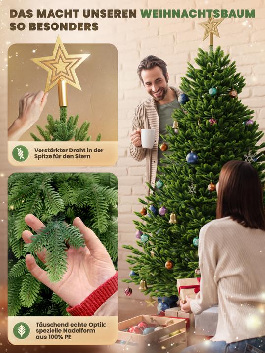 Image du produit Artitree Sapin de Noël 150 cm avec support en bois FSC (150 cm)