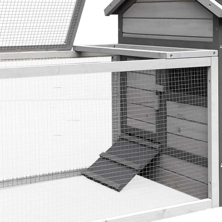 Actual product image Wiltec Rabbit hutch 1460x750x830mm Free-range enclosure Rabbit cage Small animal hutch
