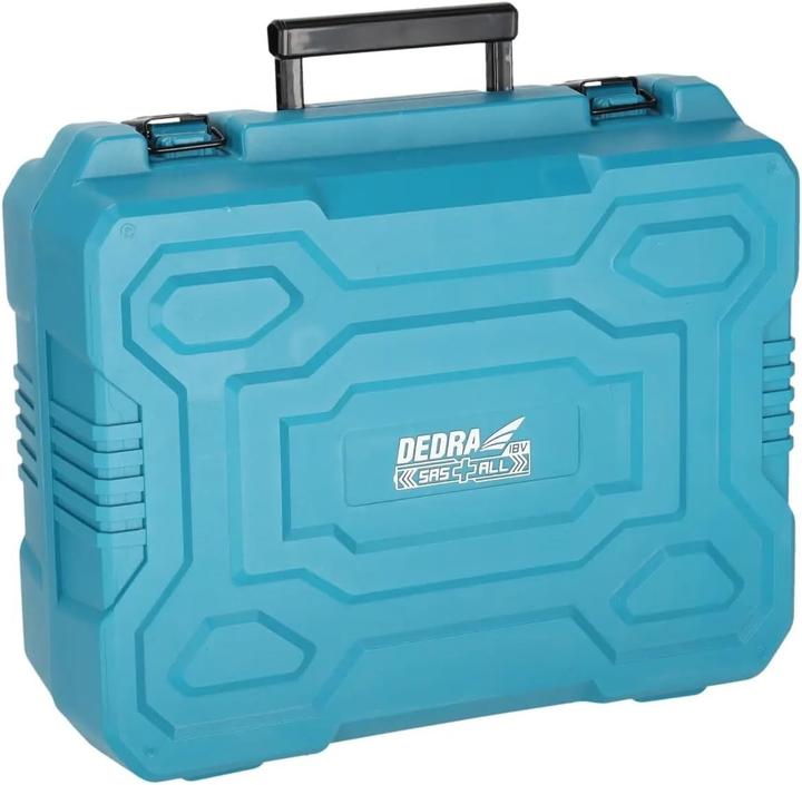 Actual product image Dedra Tool set in a housing SAS+ALL DED7030A06, angle grinder, two 4Ah batteries, charger (125 mm)