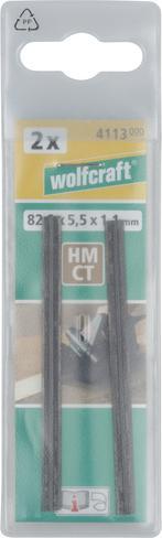 Actual product image wolfcraft 2 reversible moulding knives HM 82.0x5.5x1.1mm