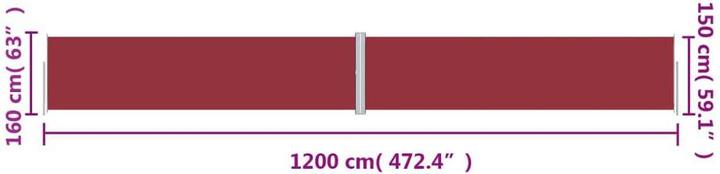 Produktbild vidaXL Seitenmarkise (12 m)