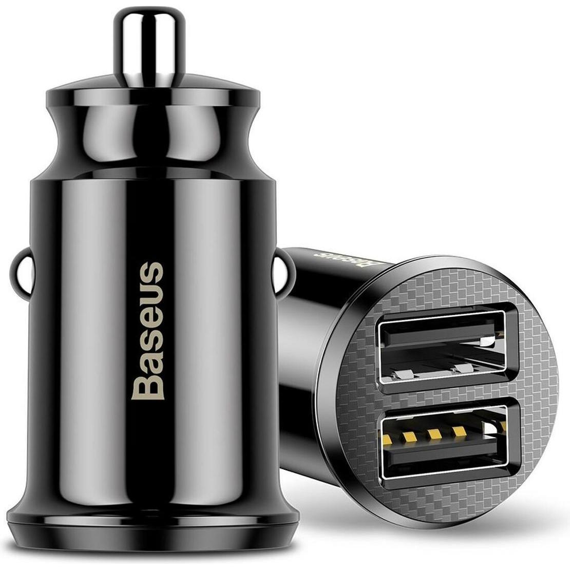 Baseus Grain Car Charger, Adattatore per auto, Nero