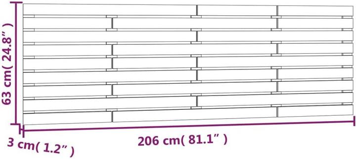 Actual product image vidaXL Oksiutka (206 x 3 x 63 cm)