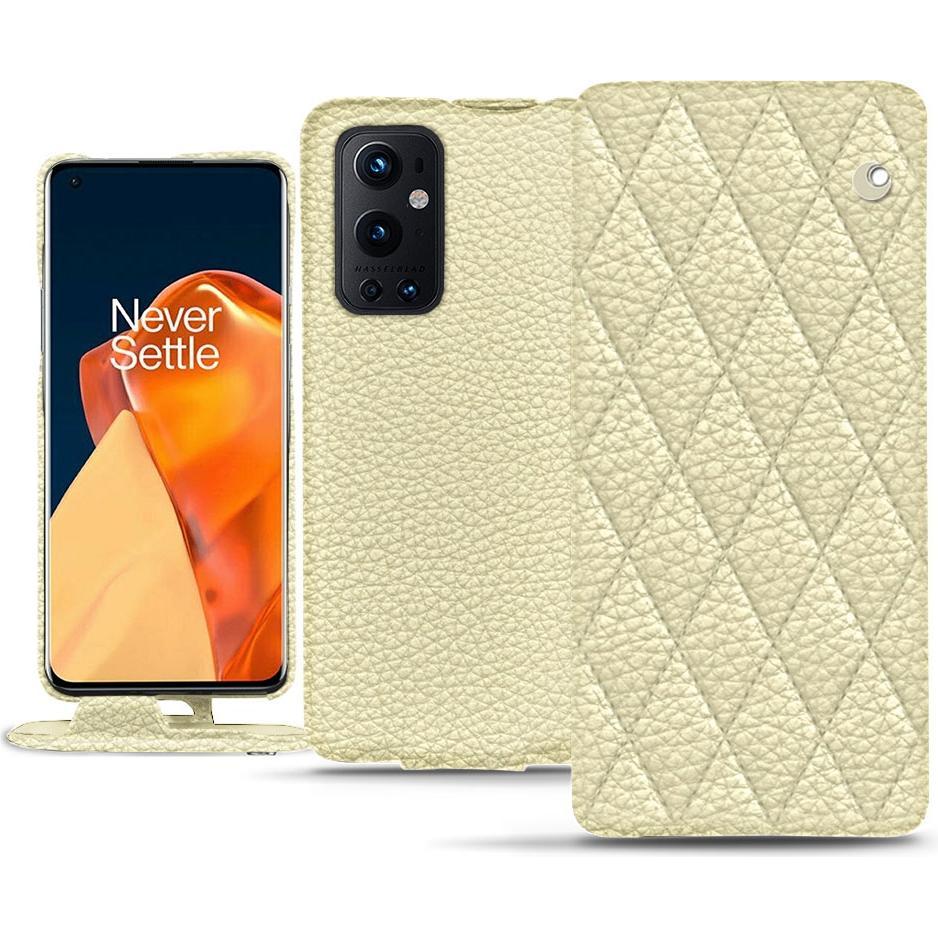 Thumbnail - Noreve Lederschutzhülle vertikal (OnePlus 9 Pro), Smartphone Hülle, Beige