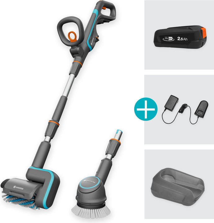 Image du produit Gardena Multi-nettoyeur sur batterie Aqua Brush Universal 04/18V P4A (Fonctionnement sur batterie)