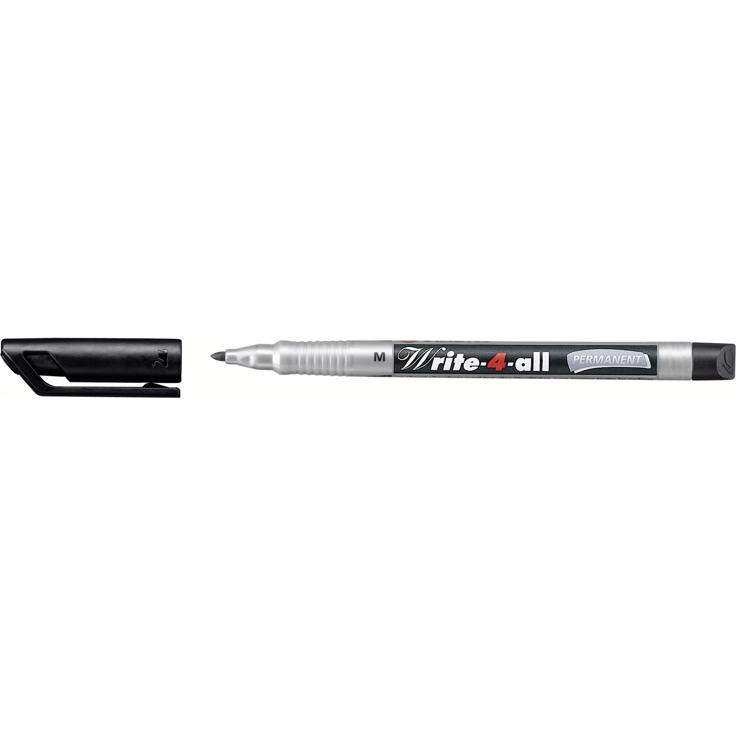 STABILO, Marker, Write-4-all Permanent-Marker (Schwarz, 1 mm, 1 x)